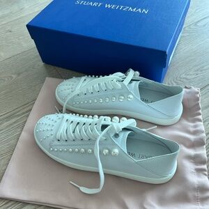 Stuart Weitzman Goldie Convertible Womens Leather Low-top sneakers NEVER WORN